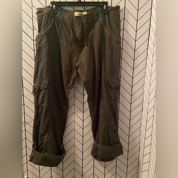 Size 17 100% cotton Cargo pants army green never used - Picture 1 of 7